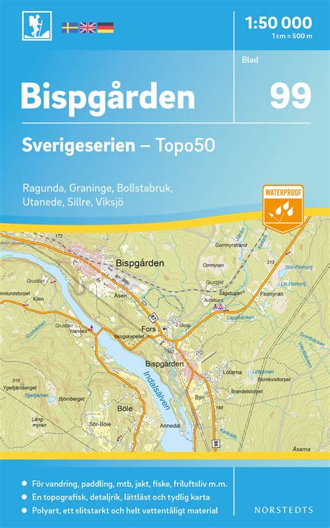 Bispg Rden Wanderkarte Schweden Topo Blatt