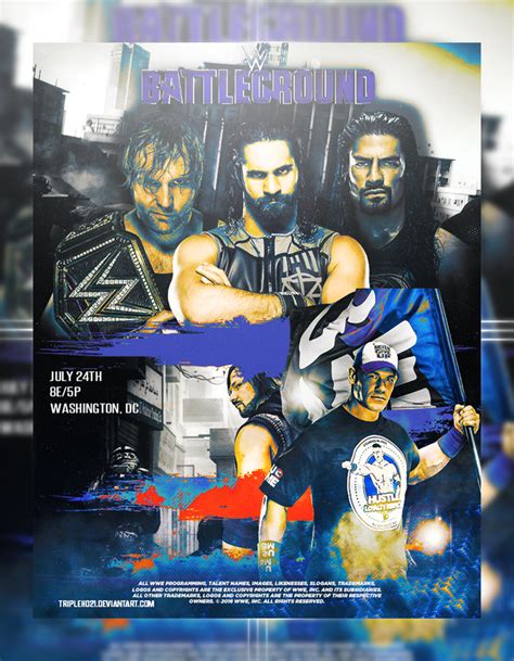 Wwe Battleground 2016 Poster By Tripleh021 On Deviantart