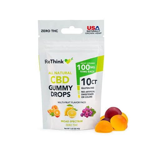 Rethink Hemp Cbd Gummy Drops Multi Fruit Mg Cbd Rethink