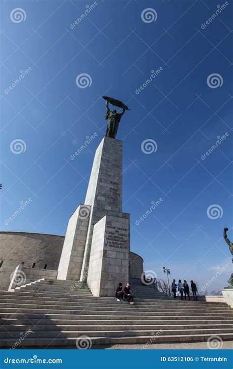 Liberty Statue on Hill Gellert in Budapest Editorial Photo - Image of ...