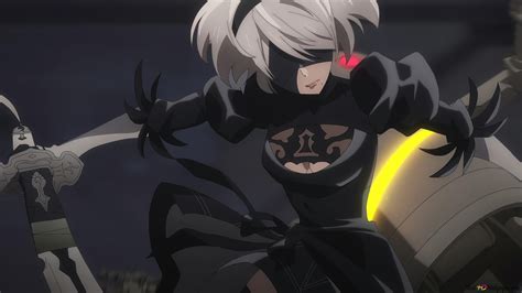 NieR Autómatas Ver1 1a animado Yorha no 2 tipo B 4K descarga de