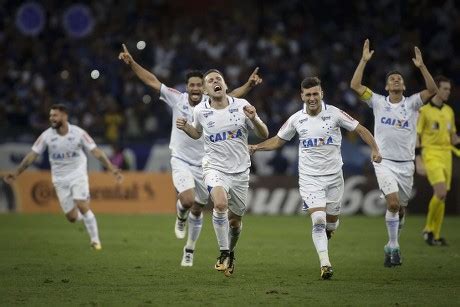 Cruzeiro Players Celebrate Victory Over Team Editorial Stock Photo ...