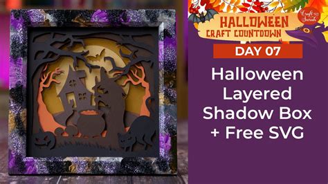 Free Halloween Shadow Box Svg Layered Halloween Shadow Box Svg Files