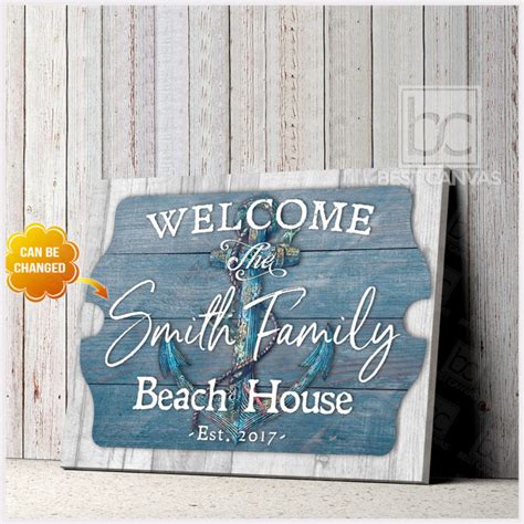 Top 10 Beach House Family Sign Canvas For Beach House Decor Best Canvas ...