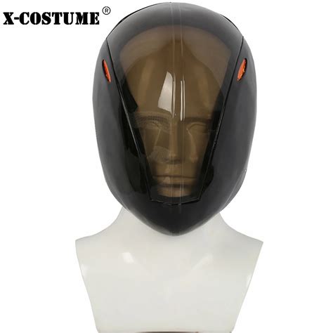 X Costume Tron Rinzler Full Head Helmet Game Cosplay Props Black Full