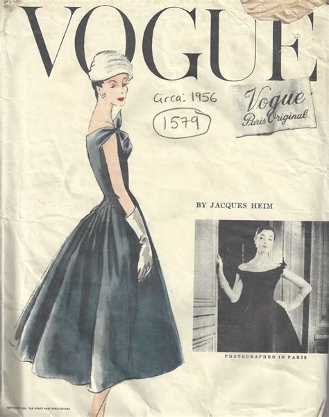 Vintage Vogue Sewing Pattern B Dress And Petticoat By