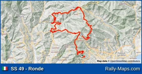 Mapa Harmonogram Profil Elewacji Os Ronde Rallye Sanremo