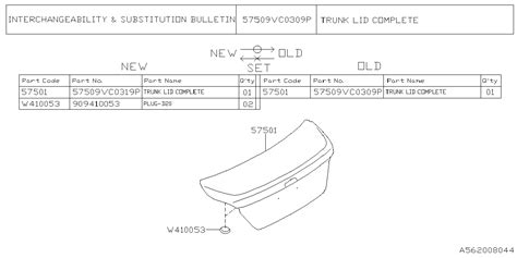 2024 Subaru Crosstrek EYESIGHT Deck Lid Plug D20 Trunk Lid Complete