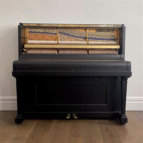 Bluthner Restored Upright Piano Pitch Black