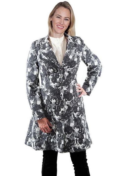 Scully Black White Damask Paisley Frock Coat Walmart