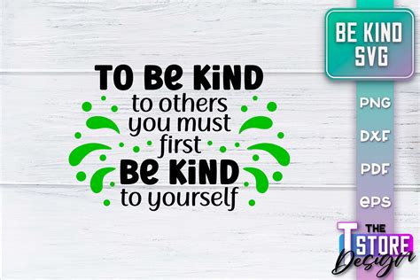 Be Kind SVG | Kind Quotes SVG Design Graphic by The T Store Design ...