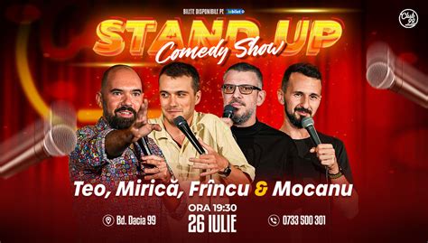 Bilete Stand up Comedy cu Teo Mirică Frînculescu Mocanu la Club 99