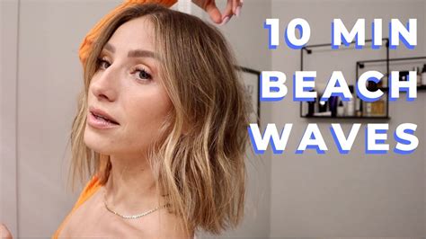 10 MINUTE EFFORTLESS BEACH WAVES FOR SHORT HAIR NATURAL UNDONE HAIR