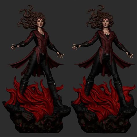 Scarlet Witch Stl 3d Model Ready To Print