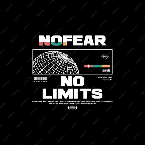 Premium Vector No Fear No Limits Modern And Stylish Motivational