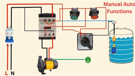 Float Switch Auto Onoff Water Pump Wiring Connection Electrical Technologies Youtube