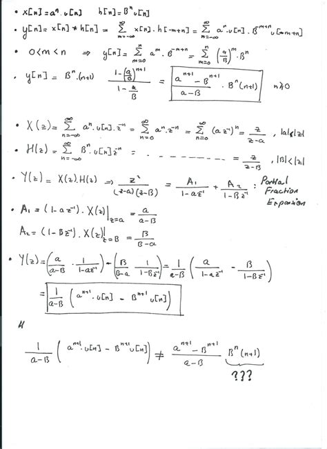 Discrete Signals How To Show That Y[n] X[n] H[n] Turns Into The Y Z X Z H Z Signal