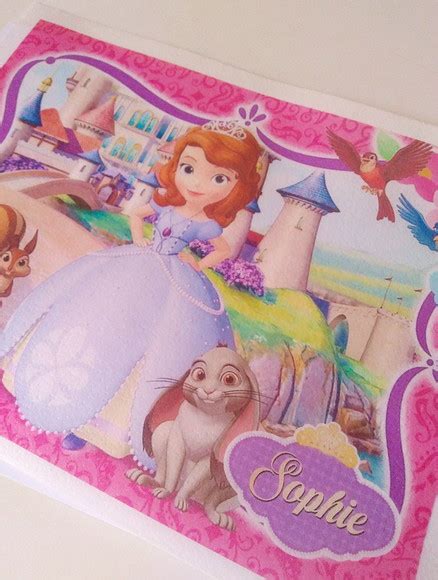 Festa Princesa Sofia Papel Arroz Para Bolo Personalizado A4 No Elo7