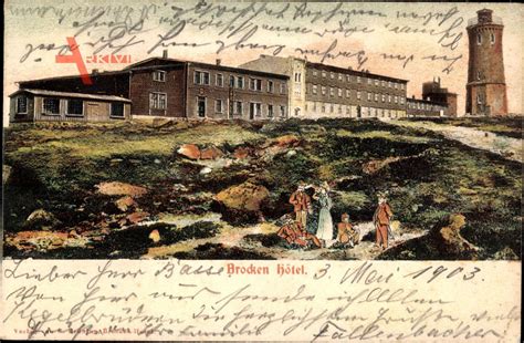 Relief Brocken Im Harz Brockenhotel Aussichtsturm Xl