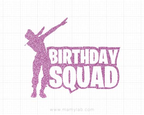 Free Svg Cut File — 90 Fortnite Birthday Squad Svg Cricut Svg