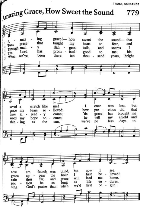 Hymn 779 Amazing Grace How Sweet The Sound St Pauls Evangelical Lutheran Church In North