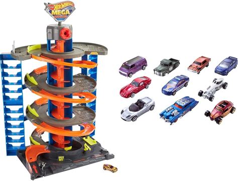 Hot Wheels City Power Parkgarage Spielset Mit Aufzug F R Fahrzeuge