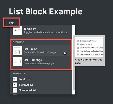 List Block In Notion A Comprehensive Guide The Productive Engineer