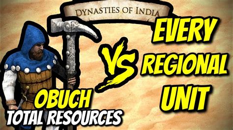 Elite Obuch Vs Every Regional Unit Total Resources Aoe Ii De Youtube