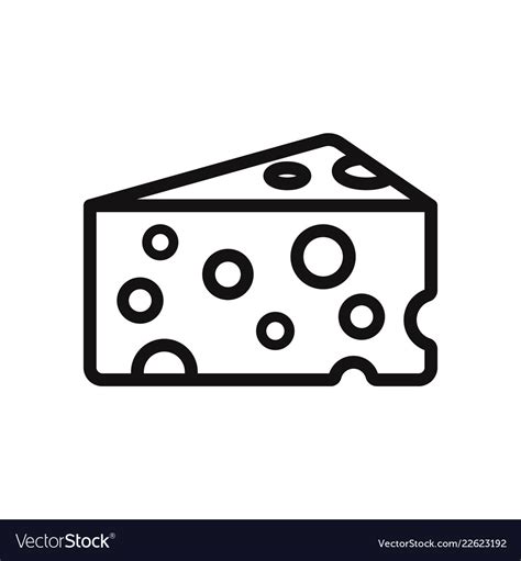 Cheese icon Royalty Free Vector Image - VectorStock