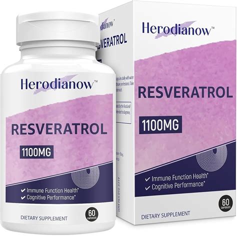 Amazon Herodianow Ultra High Purity Resveratrol 1100mg Trans