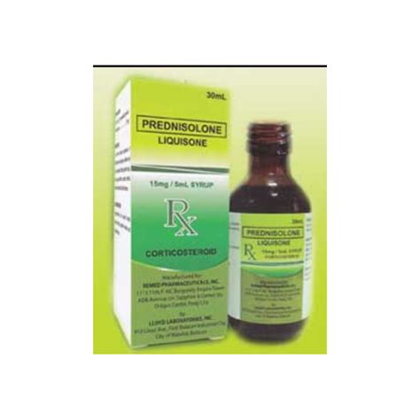 Liquisone Prednisolone 15mg 5ml Syrup 30ml Price In The Philippines