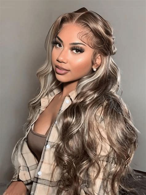 Unice X Lace Front Ash Blonde With Silver Highlight Straight Wig