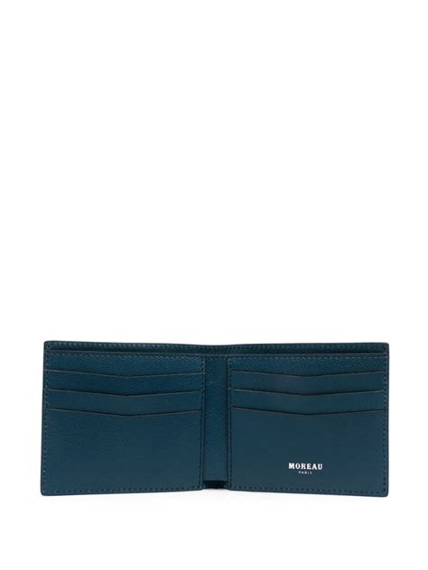 Moreau Logo Print Bi Fold Leather Wallet Farfetch