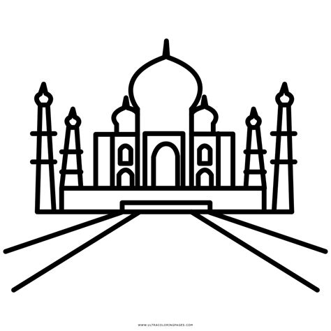 Taj Mahal Para Colorear