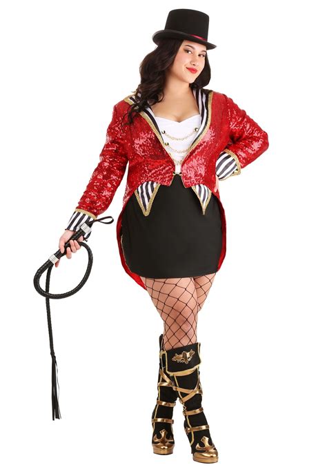 Plus Size Sexy Sequin Ringmaster Costume Ringmaster Costumes