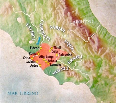 Maps Of The Ancient World Ancient Italymap Latium In Viii Century Bc