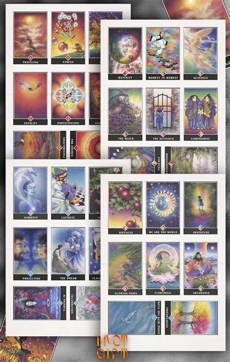 Rare Osho Zen Tarot Card Deck Printable Bundle Spread List Journal