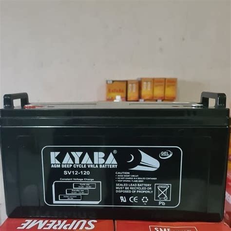 Jual Baterai Solar Panel 12v 120ah Aki Vrla Deep Cycle Kayaba