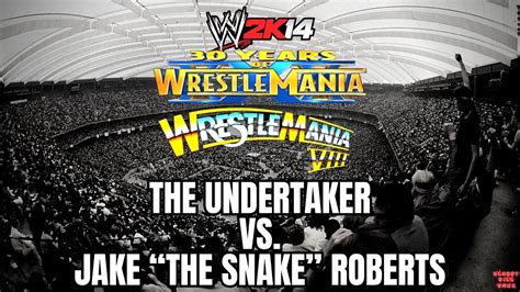 The Undertaker Vs Jake The Snake Roberts Wrestlemania 8 YouTube