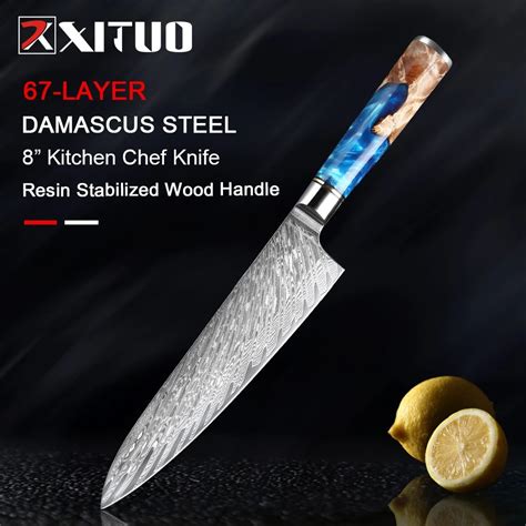 XITUO Damascus Steel Japanese VG10 Chef Knife Paring Fruit Vegetable