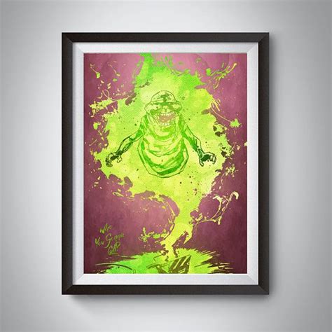 Ghostbusters Wall Art Wall Decor Ghostbusters Print Digital Print Slimer Slimer Decor