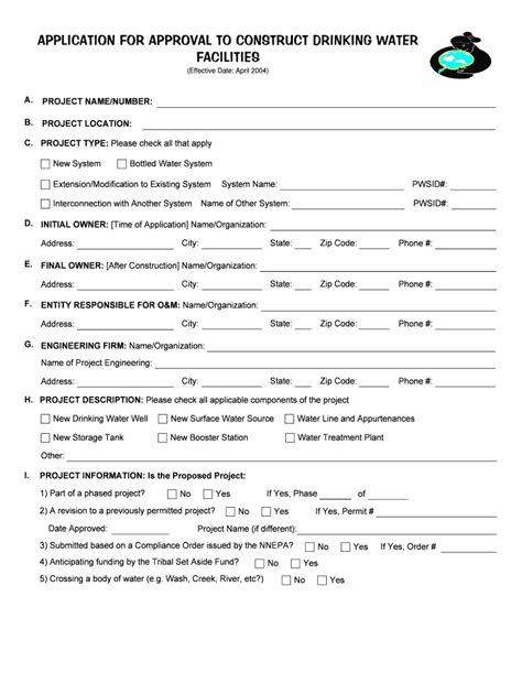 Fillable Online Navajopublicwater Instructions For Application For