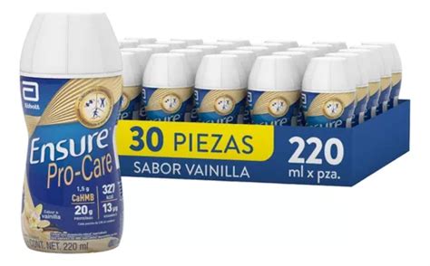 Ensure Pro care 220ml Vainilla Caja Con 30 Piezas Envío gratis