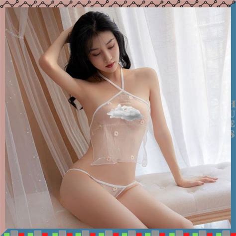 Jual HUES ID Lingerie Pakaian Dalam Wanita Erotis Transparan Set Baju