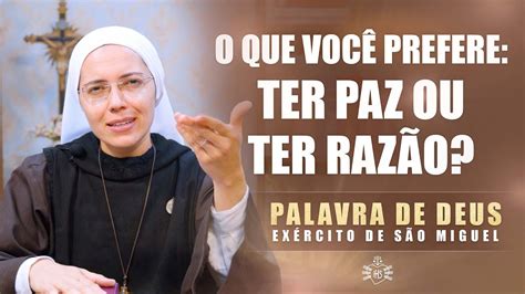 O que você prefere ter paz ou ter razão Mt 5 20 26 Palavra de Deus