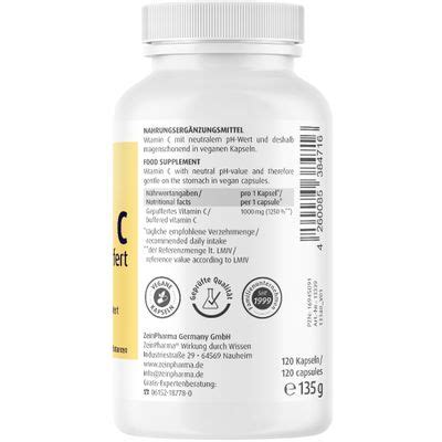 Zeinpharma Vitamin C Gepuffert Mg St Shop Apotheke