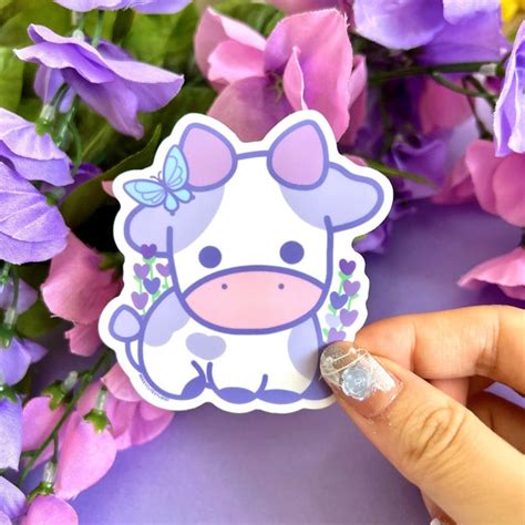 Cute Cow Stickers Etsy