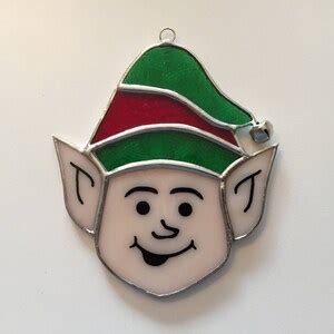 Handmade Stained Glass Elf Suncatcher Decoration Etsy Nederland