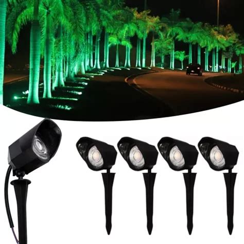 Kit Lumin Ria Espeto Jardim L Mpada Cob Led W Luz Verde Mercadolivre