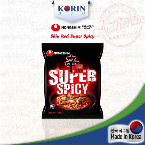 Nongshim Shin Red Super Spicy 120gr Made In Koreashin Ramyun Spicy